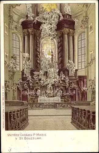 Ak Stará Boleslav Altbunzlau Mittelböhmen, Vnitrek Chramu P Marie v St. Boleslavi