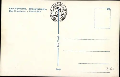 Ak Malé Svatoňovice Trutnov Trautenau Riesengebirge Region Königgrätz, Kohlen Bergwerke