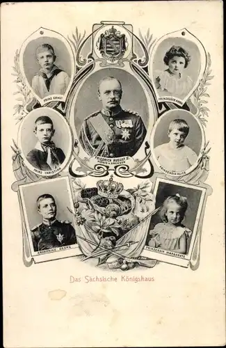 Ak König Friedrich August III. von Sachsen, Familie, Kinder