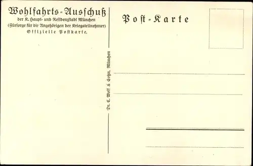 Künstler Ak Hohlwein, Ludwig, Deutscher Kavallerist, Franzose