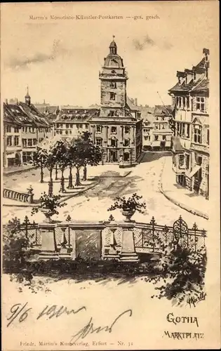 Künstler Litho Gotha in Thüringen, Marktplatz