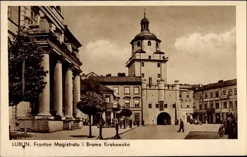 Ak Lublin Polen, Fronton Magistratu i Brama Krakowska