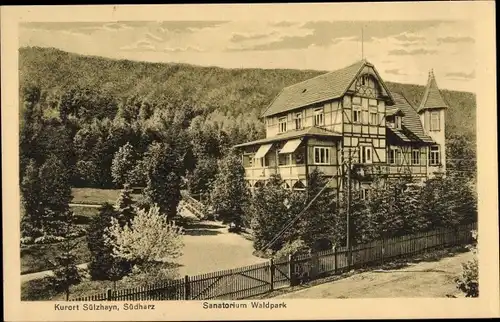 Ak Sülzhayn Ellrich Thüringen, Sanatorium Waldpark