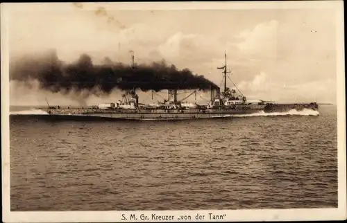 Ak Deutsches Kriegsschiff, SM Großer Kreuzer von der Tann, Kaiserliche Marine