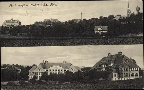 Ak Zschadraß Zschadrass Colditz in Sachsen, Blick auf den Ort