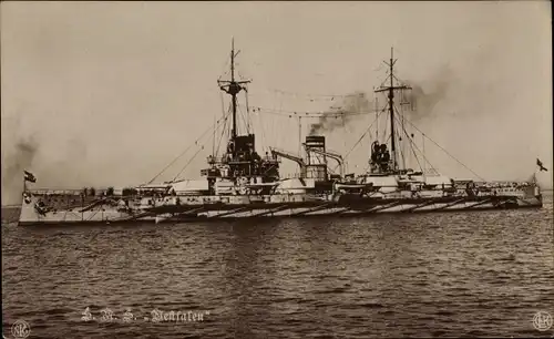 Ak Deutsches Kriegsschiff, SMS Westfalen, Großlinienschiff, Kaiserliche Marine
