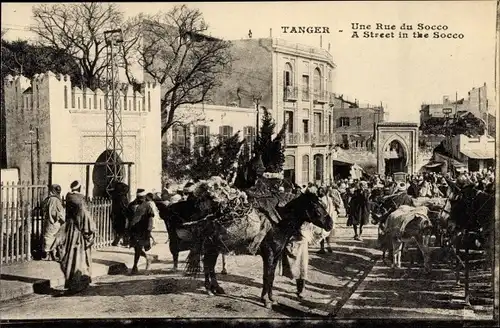 Ak Tanger Marokko, Une Rue du Socco