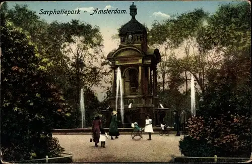 Ak Amsterdam Nordholland Niederlande, Sarphatiepark