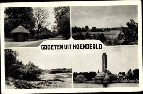 Ak Hoenderloo Gelderland, Jachslot St. Hubertus, Landschaft