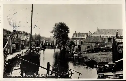 Ak Hindeloopen Hylpen Hindeloope Friesland Niederlande, Zijlroede vanaf de Sluis