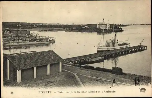 Ak Bizerte Tunesien, Baie Ponty, la Defense Mobile et l'Amiraute