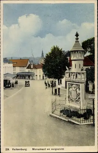 Ak Valkenburg Limburg Niederlande, Monument en vergezicht