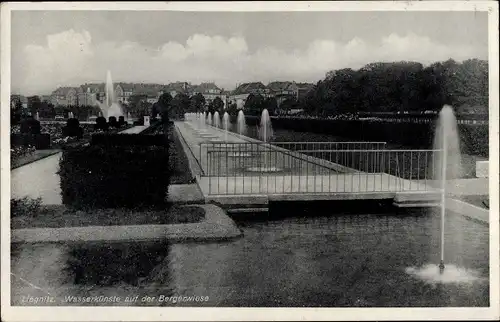 Ak Legnica Liegnitz Schlesien, Wasserkünste auf der Bergerwiese