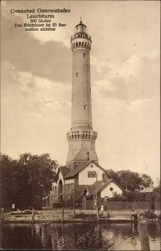 Ak Chorzelin Osternothafen Świnoujście Swinemünde Pommern, Leuchtturm