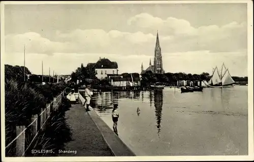 Ak Schleswig, Strandweg, Kirche