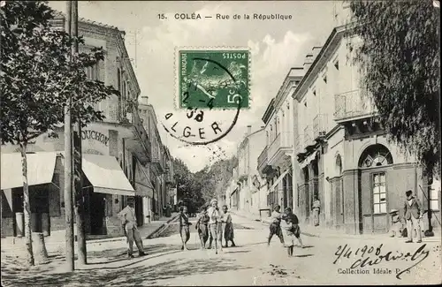 Ak Colea Kolea Algerien, Rue de la Republique