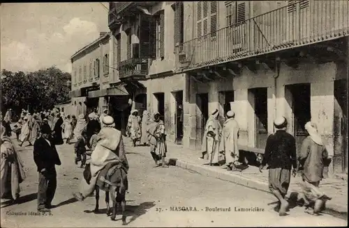 Ak Mascara Algerien, Boulevard Lamoricière