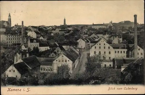 Ak Kamenz in Sachsen, Panorama, Blick vom Eulenberg