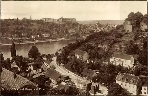Ak Pirna an der Elbe, Panorama