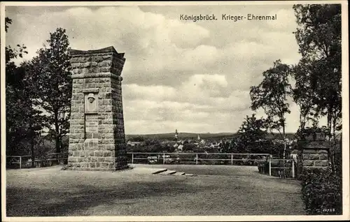 Ak Königsbrück in der Oberlausitz, Krieger-Ehrenmal