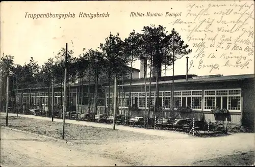 Ak Königsbrück in der Oberlausitz, Truppenübungsplatz, Militär Kantine Hempel
