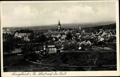 Ak Königsbrück in der Oberlausitz, Kirche, Stadtpanorama