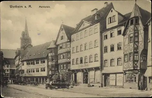 Ak Wertheim am Main, Marktplatz
