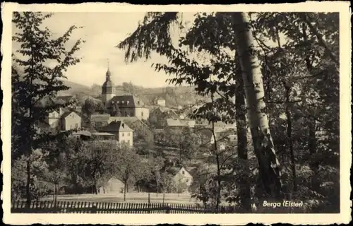 Ak Berga an der Elster Thüringen, Teilansicht, Kirche