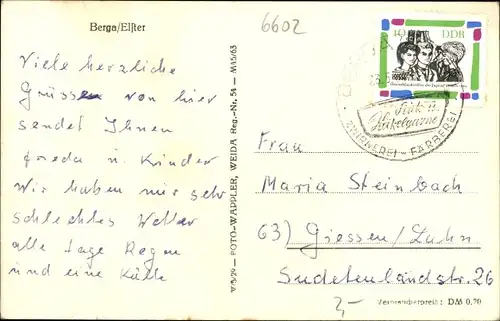 Ak Berga an der Elster Thüringen, Panorama