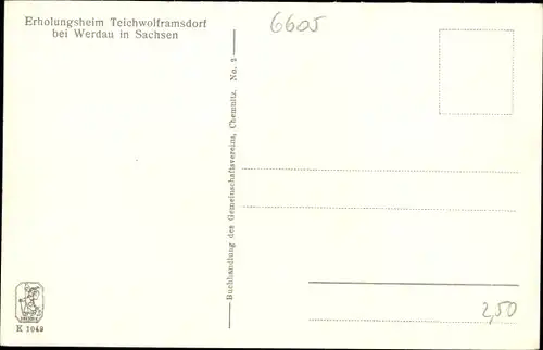 Ak Teichwolframsdorf in Thüringen, Erholungsheim