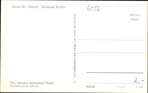 Ak Tanna in Thüringen, Koskauer Straße