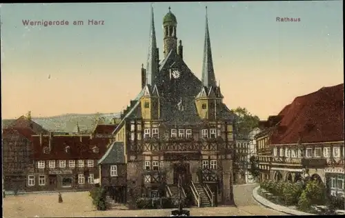Ak Wernigerode am Harz, Rathaus
