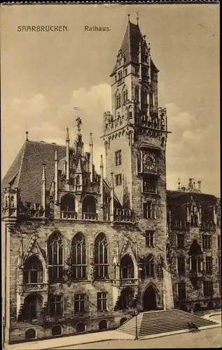 Ak Saarbrücken im Saarland, Rathaus