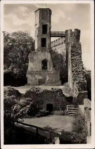 Ak Dilsberg Neckargemünd am Neckar, Partie von der Burgruine