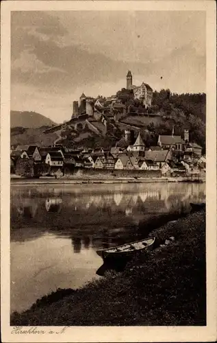 Ak Hirschhorn am Neckar Hessen, Ortsansicht