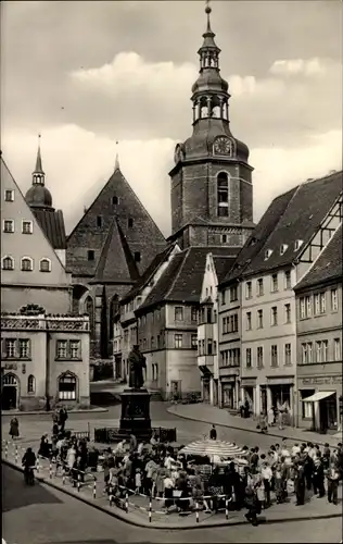 Ak Lutherstadt Eisleben, Kirche, Denkmal, Markt