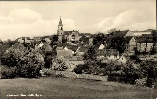 Ak Höhnstedt Salzatal im Saalekreis, Blick auf Stadt und Kirche