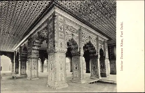 Ak Delhi Indien, Interior Dewan Khas in Fort Delhi