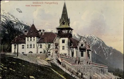 Ak Hungerburg Innsbruck Tirol, Hotel Mariabrunn