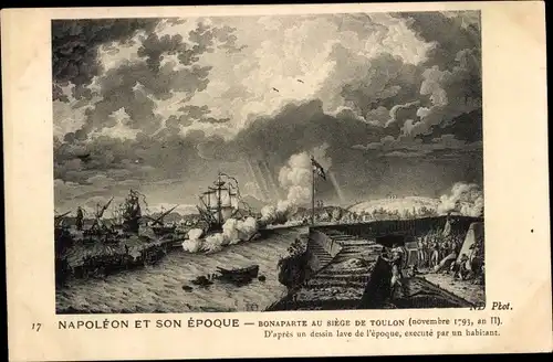 Künstler Ak Toulon Var, Napoleon et son Epoque, Siege 1793