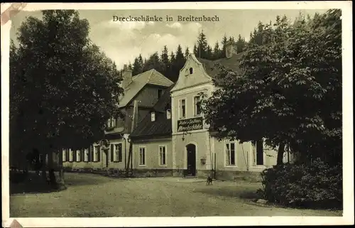 Ak Potůčky Breitenbach Region Karlsbad, Dreckschänke