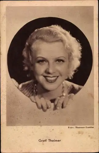 Ak Schauspielerin Gretl Theimer, Portrait