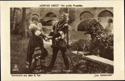 Ak Schauspieler Mia May und Johannes Riemann in Das Stelldichein, Veritas Vincit