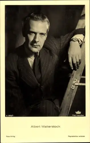 Ak Schauspieler Albert Matterstock, Leiter, Ross 3323/1
