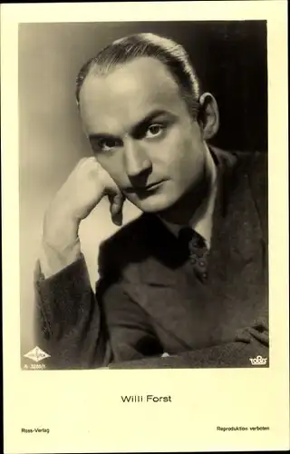 Ak Schauspieler Willi Forst, Ross A3285/1, Autogramm