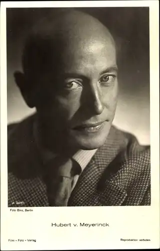 Ak Schauspieler Hubert v. Meyernick, Portrait, Nr. A 3809/1