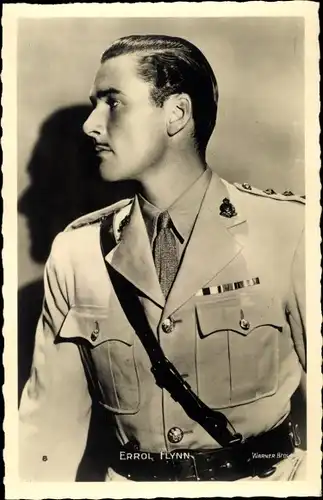 Ak Schauspielerin Errol Flynn, Portrait