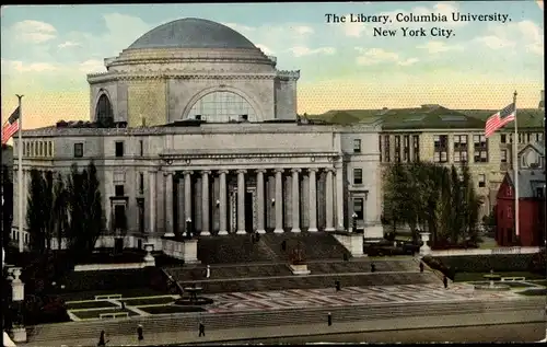 Ak New York City USA, Columbia University, The Library