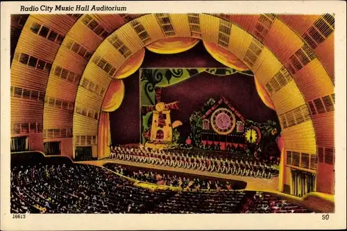 Ak New York City USA, Radio City Music Hall Auditorium