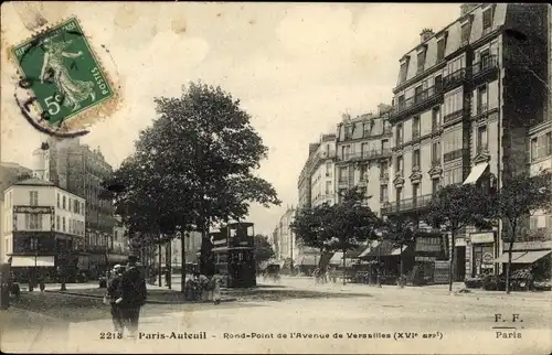 Ak Auteuil Paris XVI Passy, Rond-Point de l'Avenue de Versailles